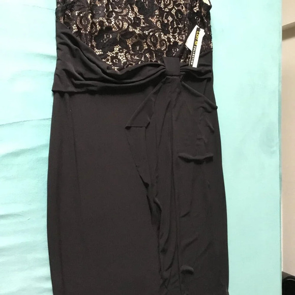 NWT LORI M BLACK Lace Cocktail DRESS SLEEVELESS NWT SIZE L - Picture 8 of 11